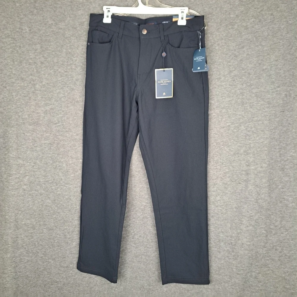 NWT Marc Asher Mens  32x30 (Fits 34x28) Navy Blue Jeans Classic Fit Casual Pants